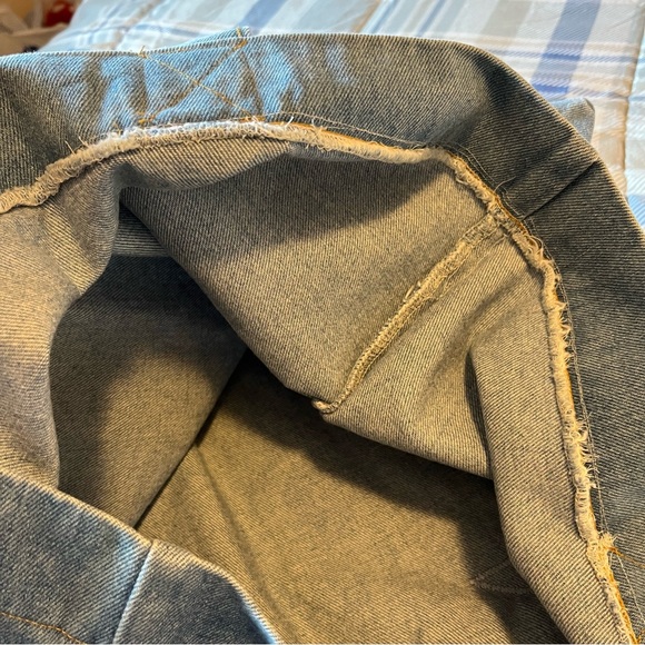 Vintage 90s Danny First Denim Colorful Chicago Girl Large Tote Bag - Picture 6 of 6